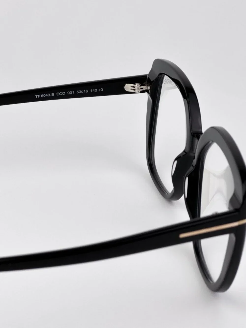 Tom Ford FT6043-B 001 Eyeglasses – Black Oversized Square Frame Blue Light Block